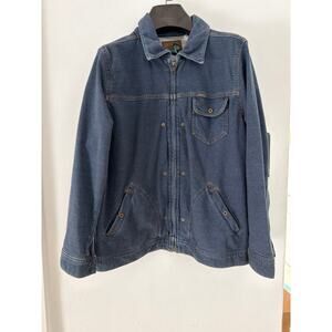 Vintage Lauren Dry Goods Supply Co Woman's size 1X  Denim Moto Jacket Zipper